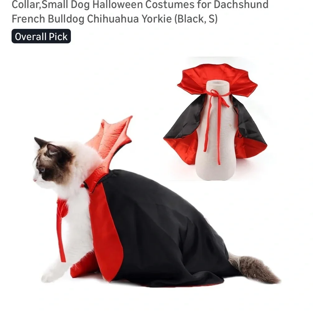 Red and Black Dog / Cat Vampire costumes 🐶 🐱 NWT small breed